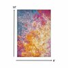 Homeroots 8 x 10 ft. Abstract Brights Sunburst Area Rug 385382